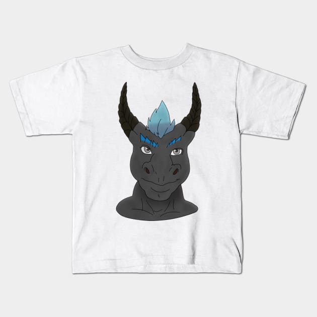 Anthro dragon face Kids T-Shirt by Veleno